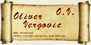 Oliver Vergović vizit kartica